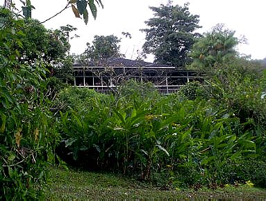 Lodge and veranda seen from the gardens